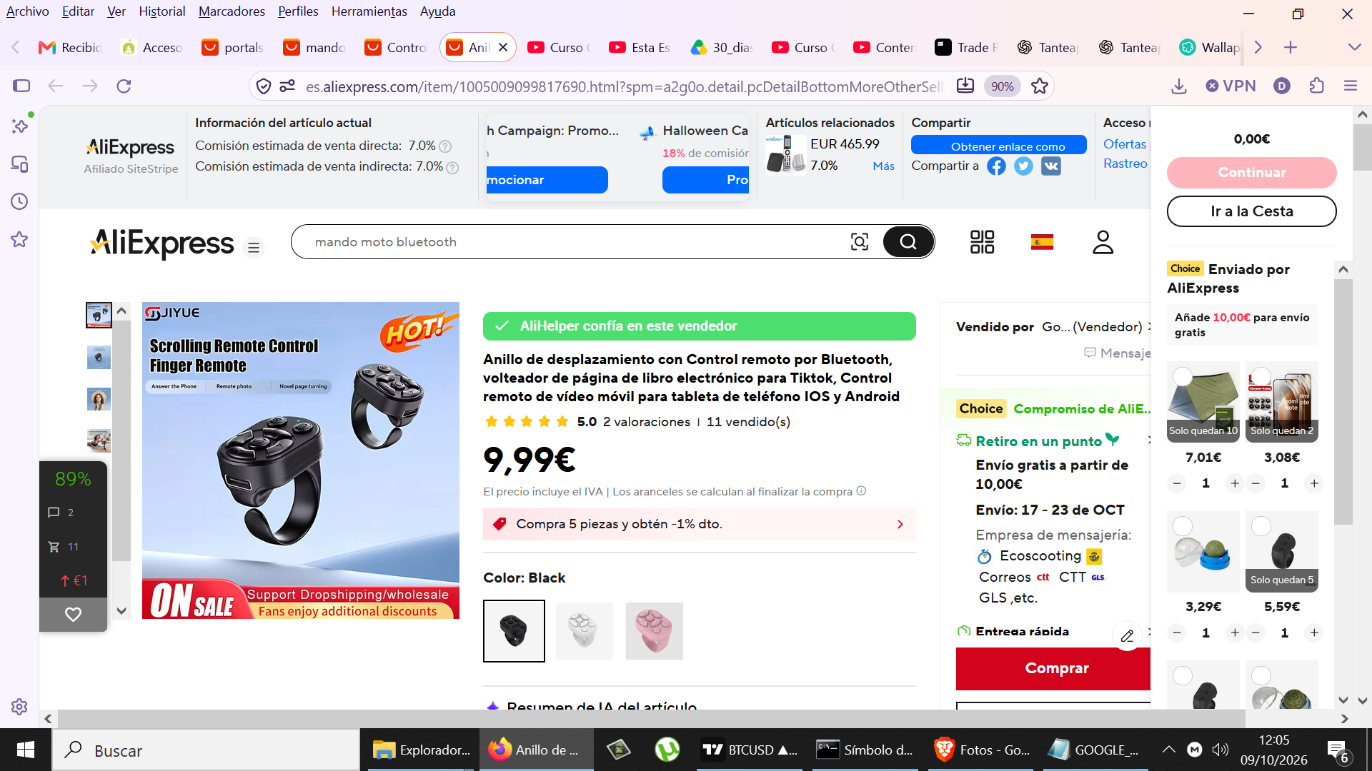 Mando Bluetooth 2 candidato para TanteApp